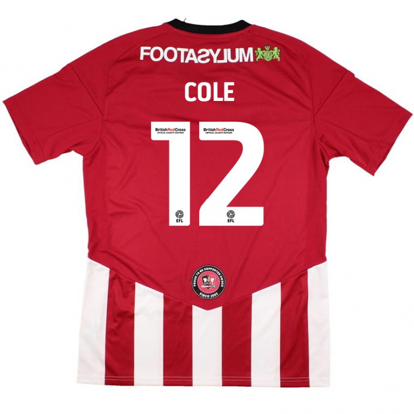 Kandiny Férfi Reece Cole #12 Piros Fehér Hazai Jersey 2024/25 Mez Póló Ing