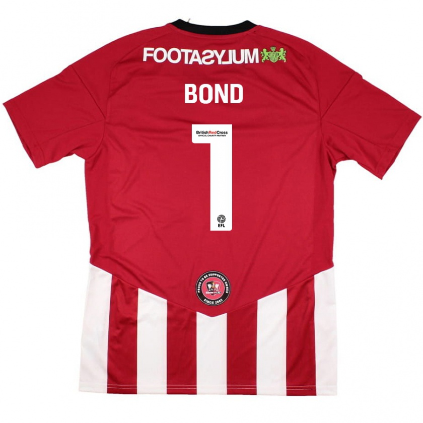 Kandiny Férfi Abbi Bond #1 Piros Fehér Hazai Jersey 2024/25 Mez Póló Ing