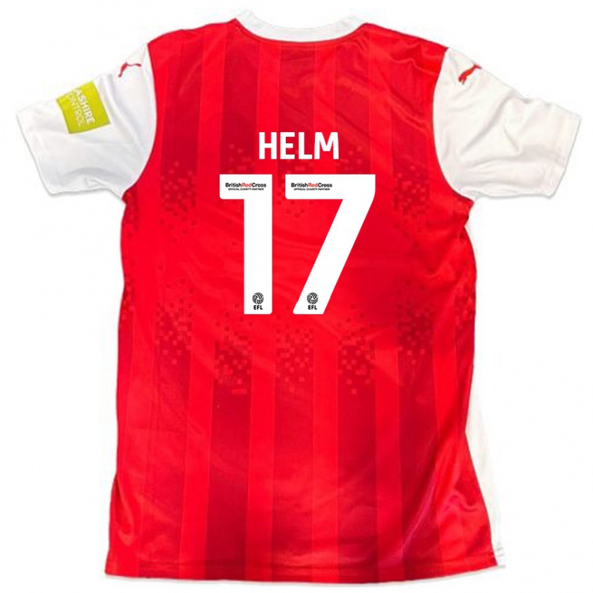 Kandiny Férfi Mark Helm #17 Piros Fehér Hazai Jersey 2024/25 Mez Póló Ing