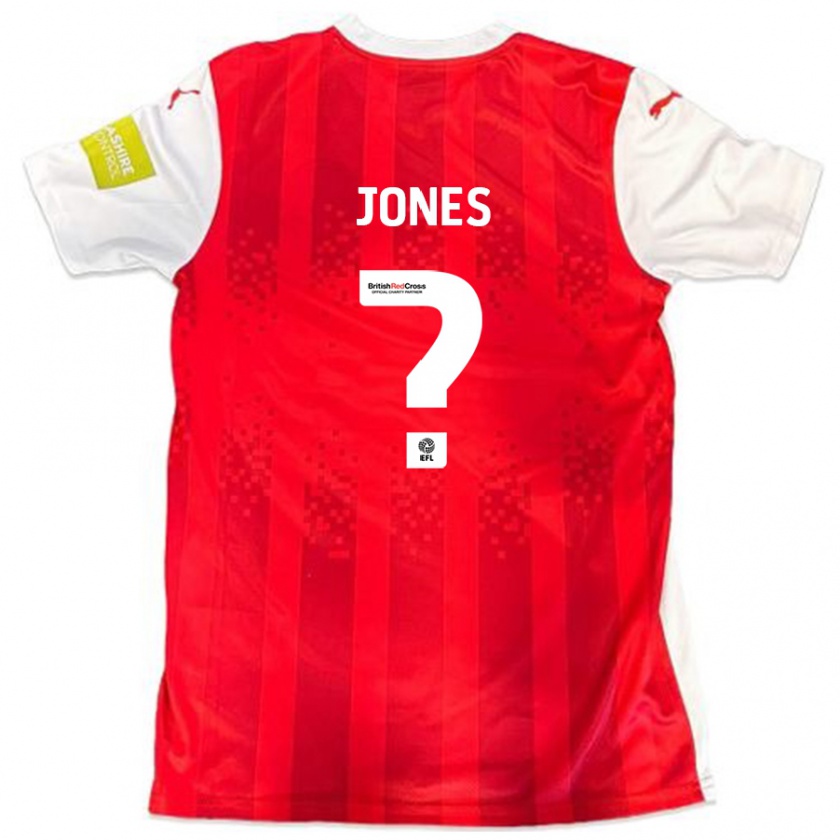 Kandiny Férfi Billy Jones #0 Piros Fehér Hazai Jersey 2024/25 Mez Póló Ing