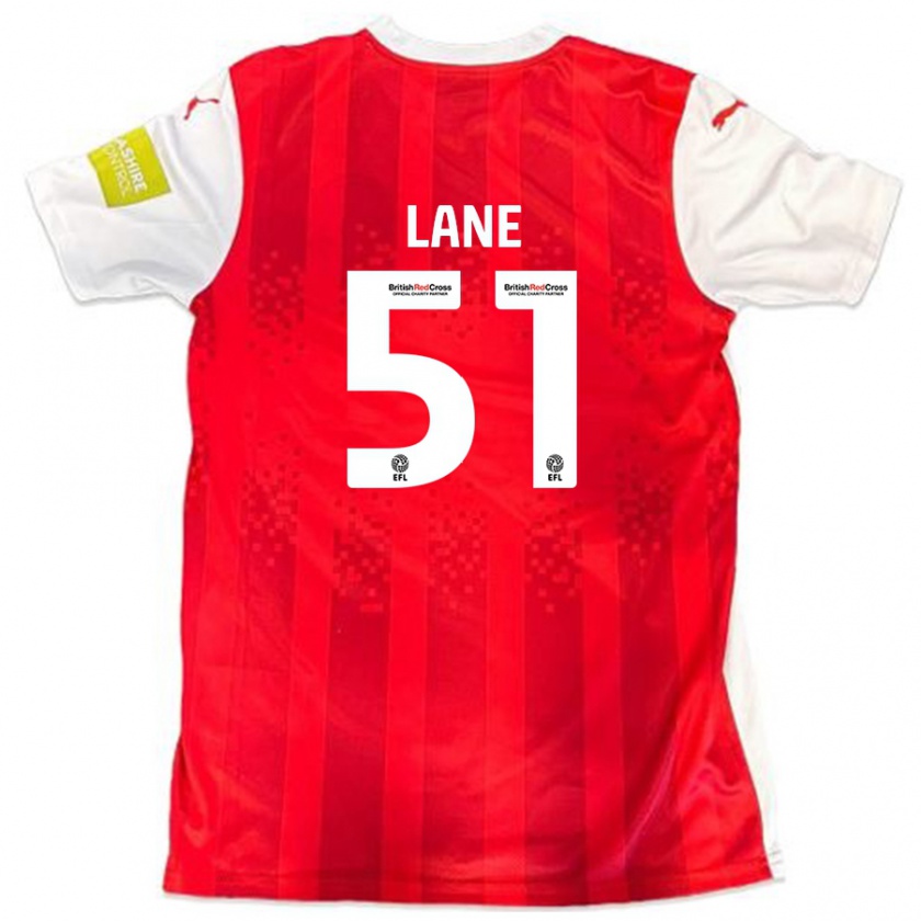 Kandiny Férfi Mikey Lane #51 Piros Fehér Hazai Jersey 2024/25 Mez Póló Ing