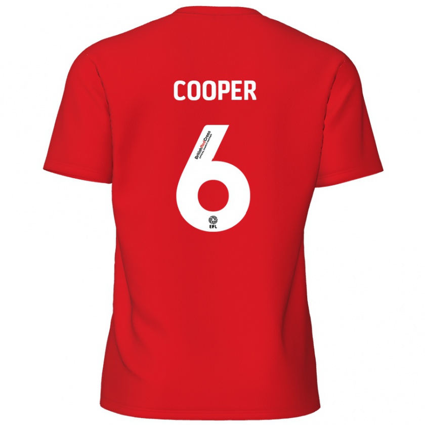 Kandiny Férfi Brandon Cooper #6 Piros Hazai Jersey 2024/25 Mez Póló Ing