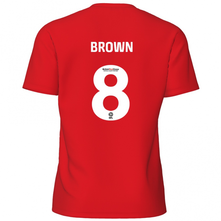 Kandiny Férfi Jordan Brown #8 Piros Hazai Jersey 2024/25 Mez Póló Ing