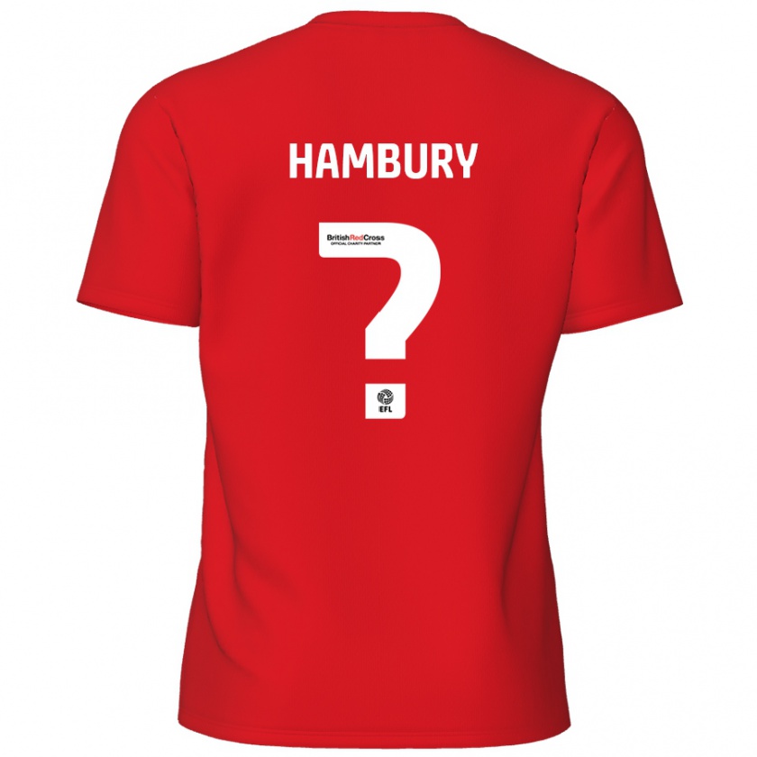 Kandiny Férfi Zack Hambury #0 Piros Hazai Jersey 2024/25 Mez Póló Ing