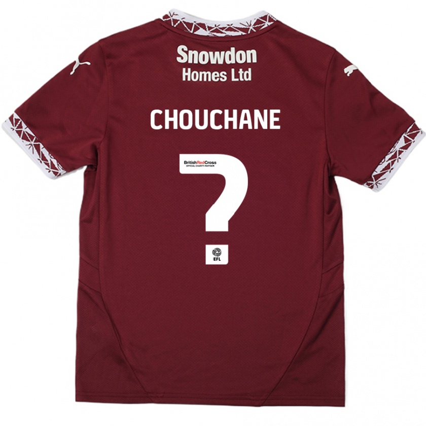 Kandiny Férfi Samy Chouchane #0 Burgundia Hazai Jersey 2024/25 Mez Póló Ing