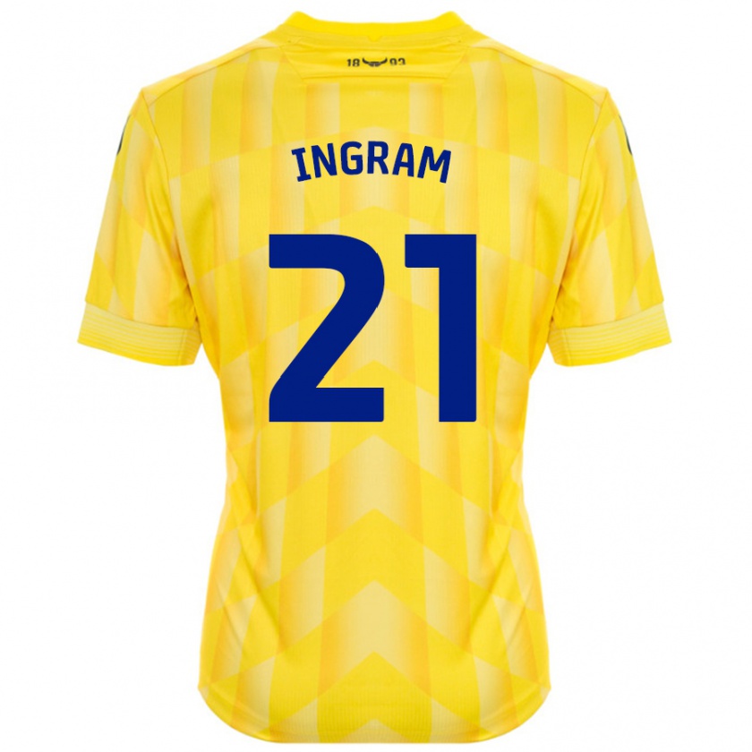 Kandiny Férfi Matt Ingram #21 Sárga Hazai Jersey 2024/25 Mez Póló Ing