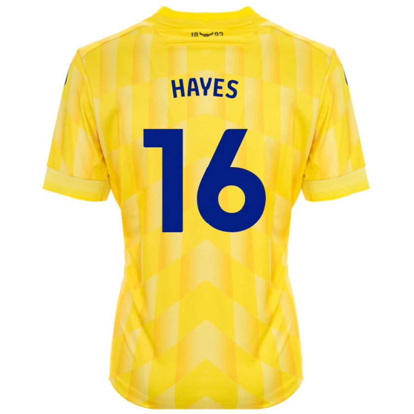 Kandiny Férfi Georgia Hayes #16 Sárga Hazai Jersey 2024/25 Mez Póló Ing