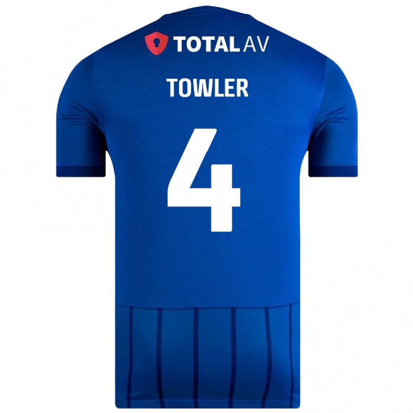 Kandiny Férfi Ryley Towler #4 Kék Hazai Jersey 2024/25 Mez Póló Ing