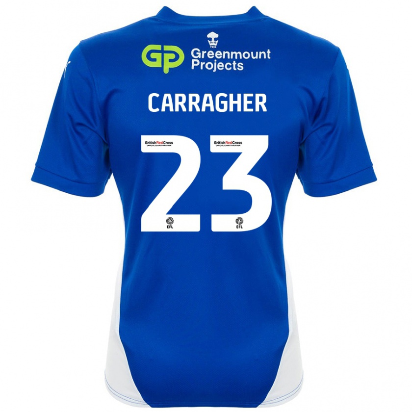 Kandiny Férfi James Carragher #23 Kék Fehér Hazai Jersey 2024/25 Mez Póló Ing