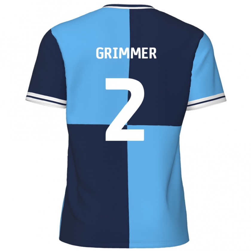 Kandiny Férfi Jack Grimmer #2 Égszínkék Sötétkék Hazai Jersey 2024/25 Mez Póló Ing