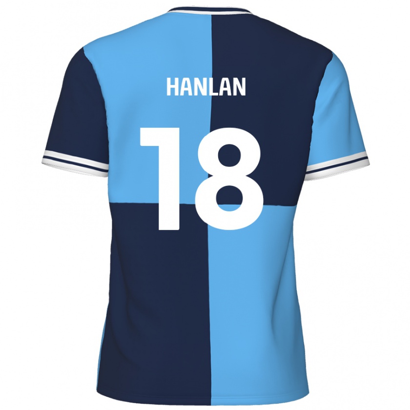 Kandiny Férfi Brandon Hanlan #18 Égszínkék Sötétkék Hazai Jersey 2024/25 Mez Póló Ing