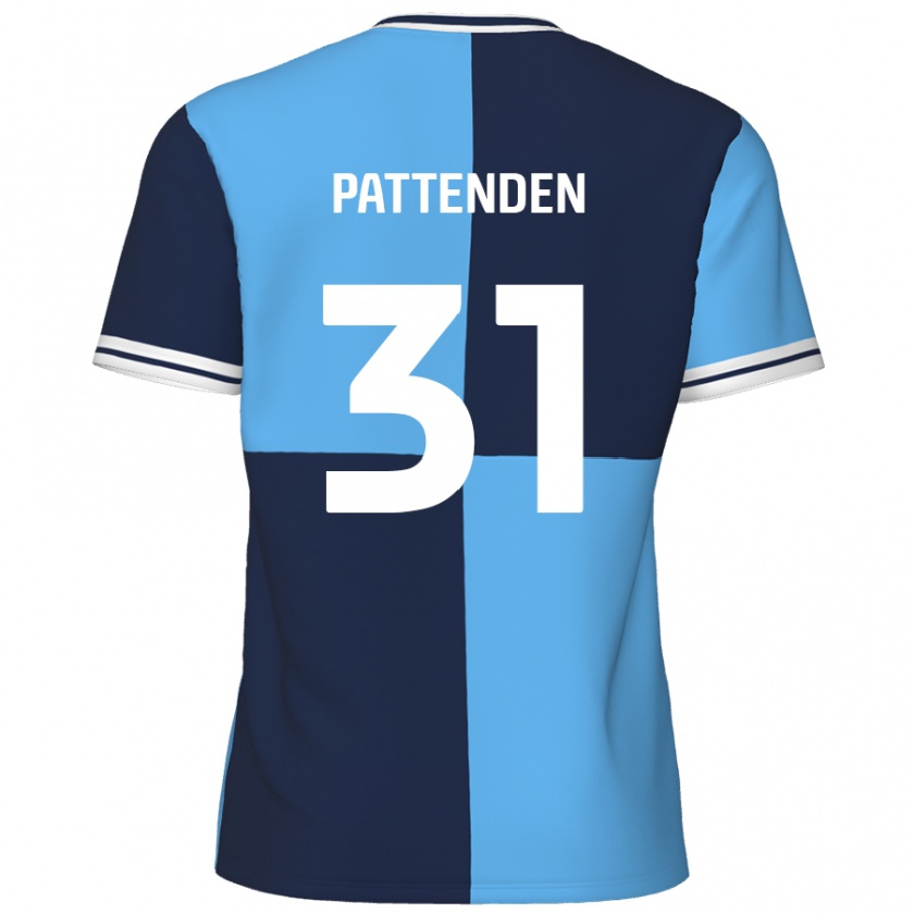 Kandiny Férfi Jasper Pattenden #31 Égszínkék Sötétkék Hazai Jersey 2024/25 Mez Póló Ing