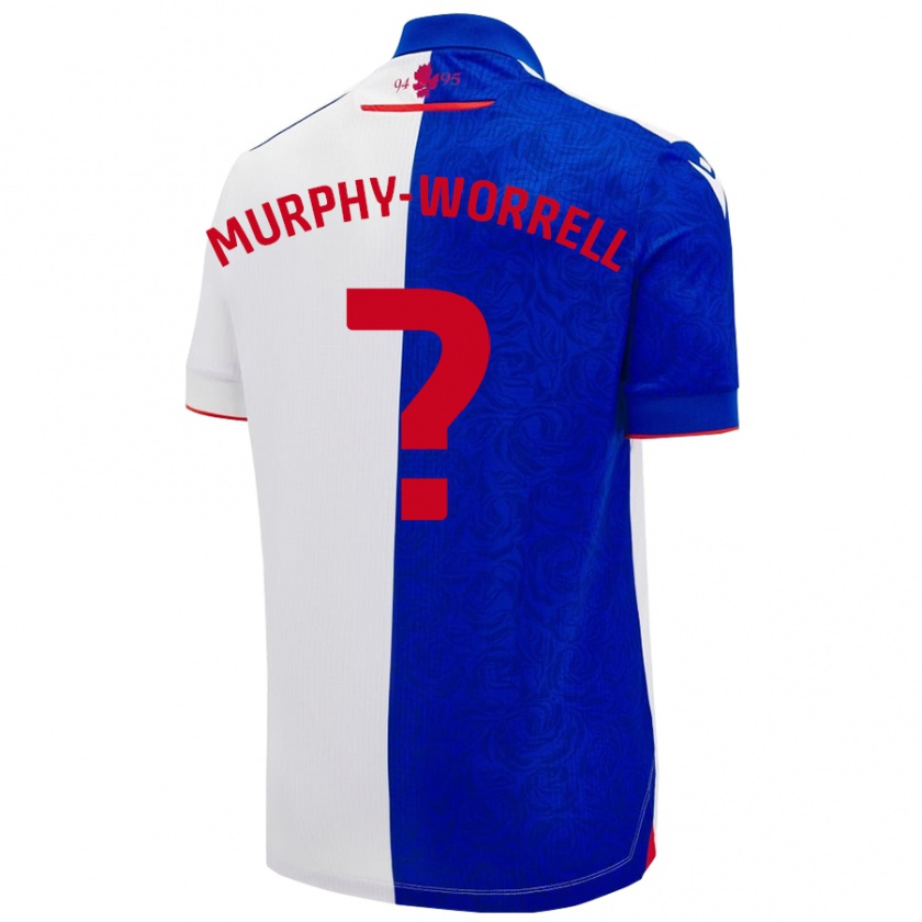 Kandiny Férfi Paul Murphy-Worrell #0 Égszínkék Fehér Hazai Jersey 2024/25 Mez Póló Ing