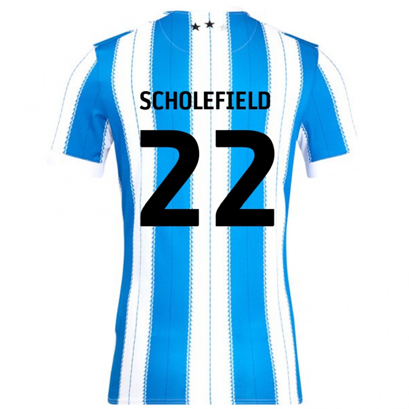 Kandiny Férfi Lois Scholefield #22 Kék Fehér Hazai Jersey 2024/25 Mez Póló Ing