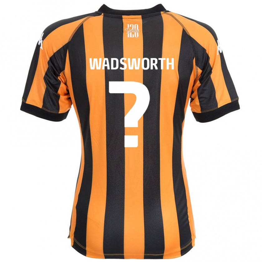 Kandiny Férfi Noah Wadsworth #0 Fekete Borostyán Hazai Jersey 2024/25 Mez Póló Ing