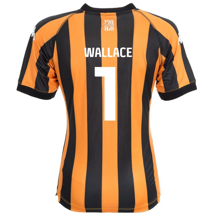 Kandiny Férfi Abbi Wallace #1 Fekete Borostyán Hazai Jersey 2024/25 Mez Póló Ing