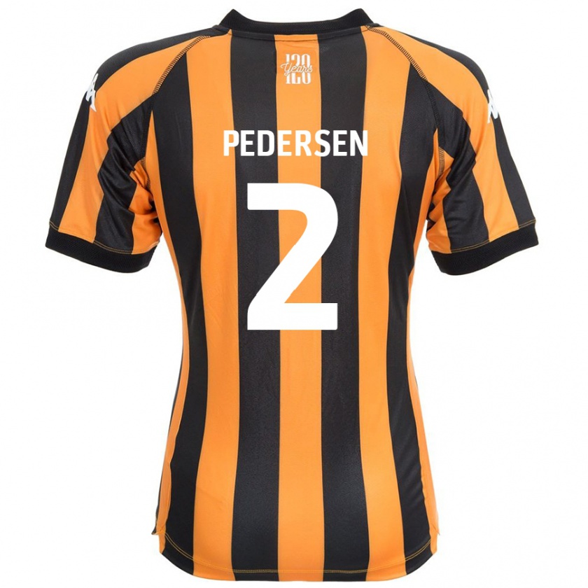 Kandiny Férfi Eden Pedersen #2 Fekete Borostyán Hazai Jersey 2024/25 Mez Póló Ing