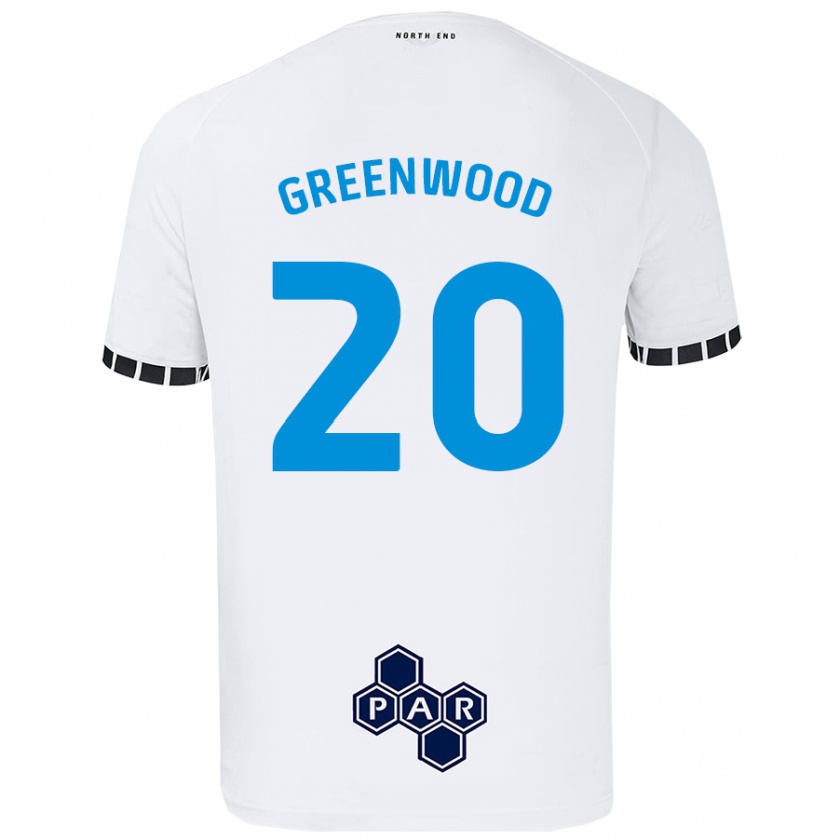 Kandiny Férfi Sam Greenwood #20 Fehér Hazai Jersey 2024/25 Mez Póló Ing