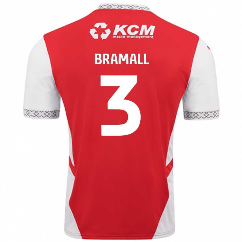 Kandiny Férfi Cohen Bramall #3 Piros Fehér Hazai Jersey 2024/25 Mez Póló Ing