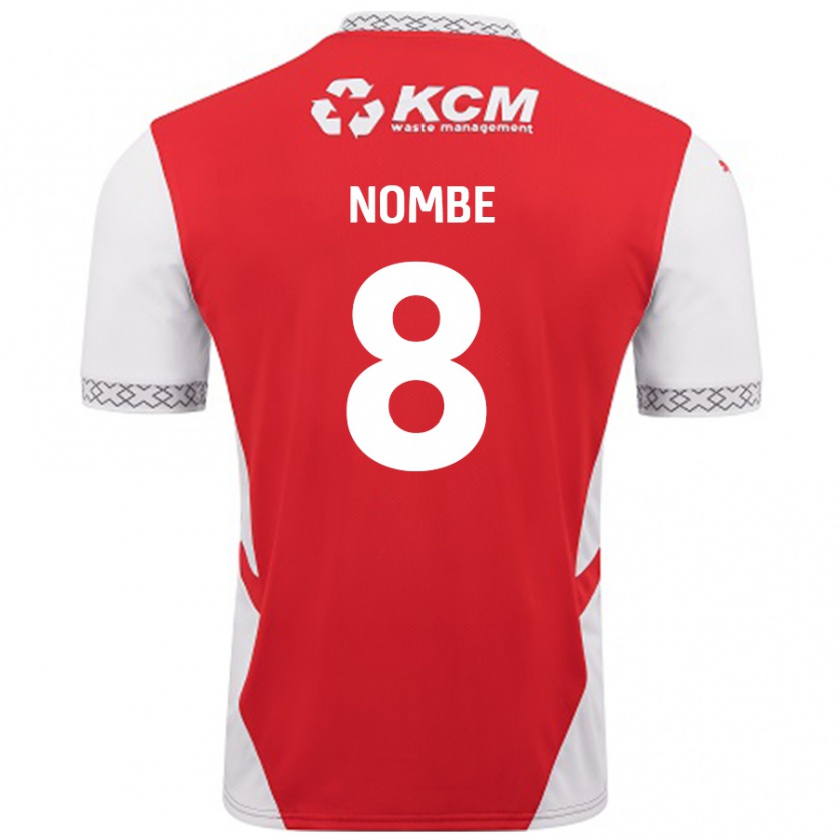 Kandiny Férfi Sam Nombe #8 Piros Fehér Hazai Jersey 2024/25 Mez Póló Ing