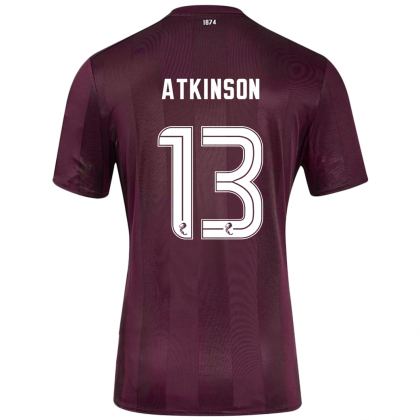 Kandiny Férfi Nathaniel Atkinson #13 Burgundia Hazai Jersey 2024/25 Mez Póló Ing