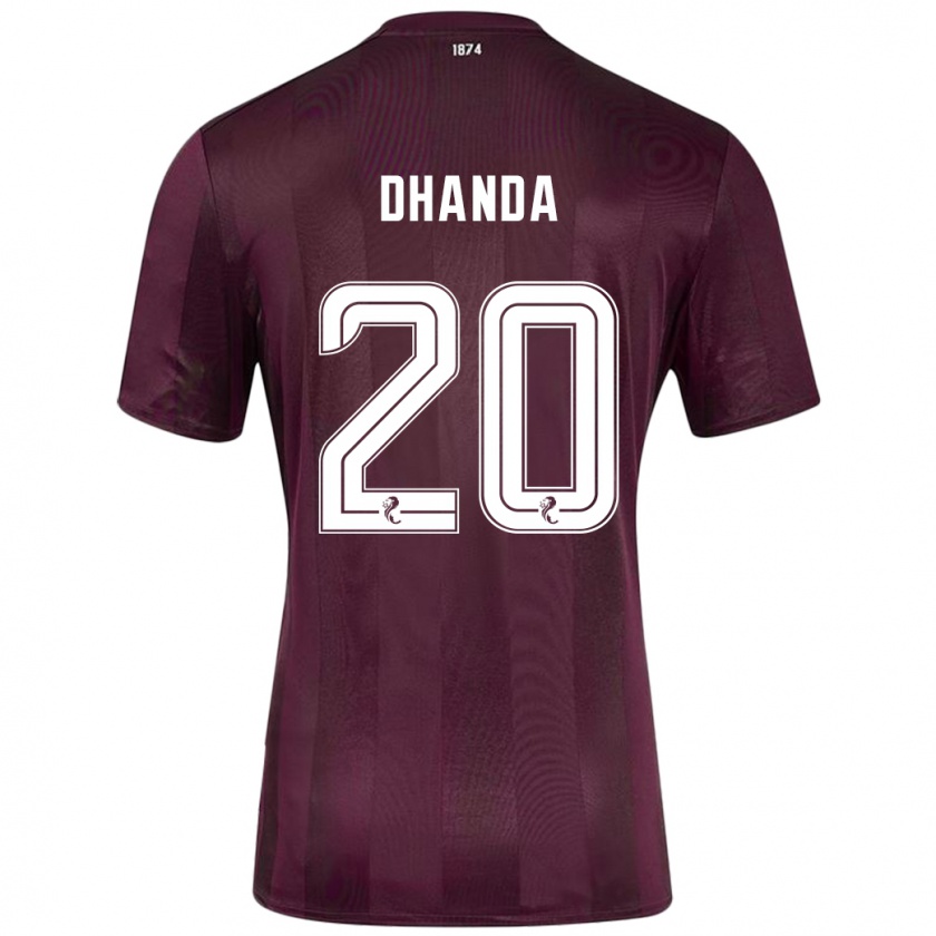 Kandiny Férfi Yan Dhanda #20 Burgundia Hazai Jersey 2024/25 Mez Póló Ing