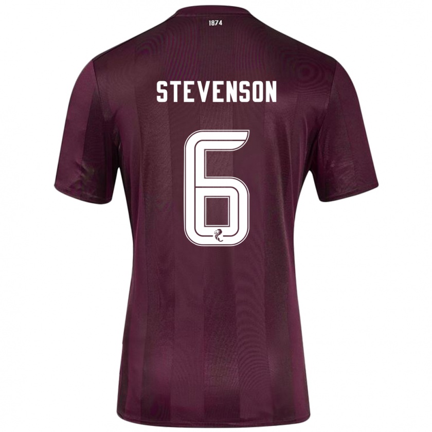 Kandiny Férfi Gus Stevenson #6 Burgundia Hazai Jersey 2024/25 Mez Póló Ing