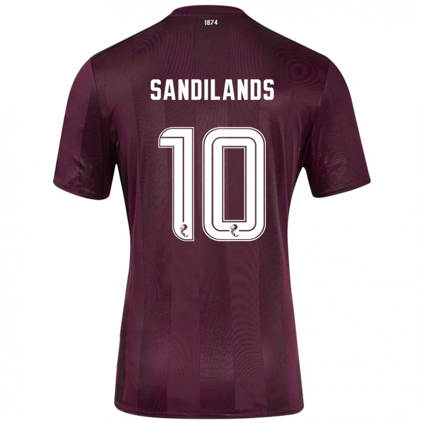 Kandiny Férfi Callum Sandilands #10 Burgundia Hazai Jersey 2024/25 Mez Póló Ing