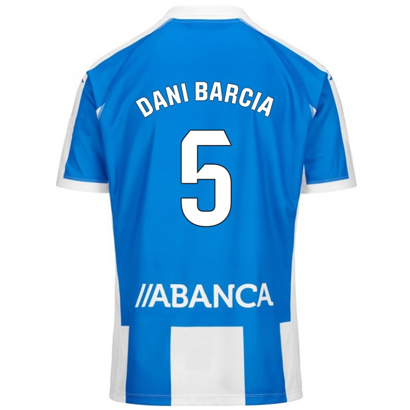 Kandiny Férfi Dani Barcia #5 Kék Fehér Hazai Jersey 2024/25 Mez Póló Ing