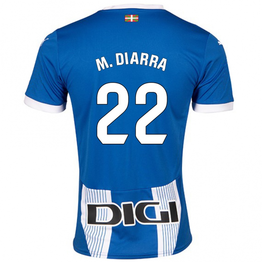 Kandiny Férfi Moussa Diarra #22 Kék Hazai Jersey 2024/25 Mez Póló Ing