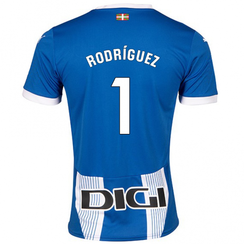 Kandiny Férfi Adrián Rodríguez #1 Kék Hazai Jersey 2024/25 Mez Póló Ing