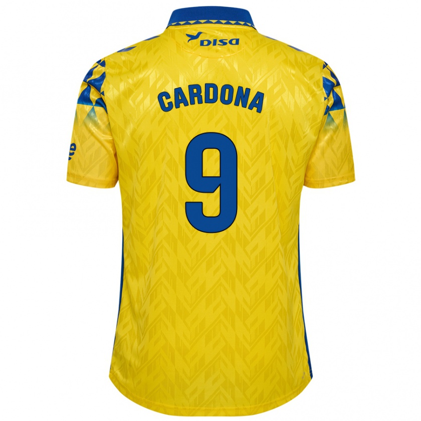 Kandiny Férfi Marc Cardona #9 Sárga Kék Hazai Jersey 2024/25 Mez Póló Ing