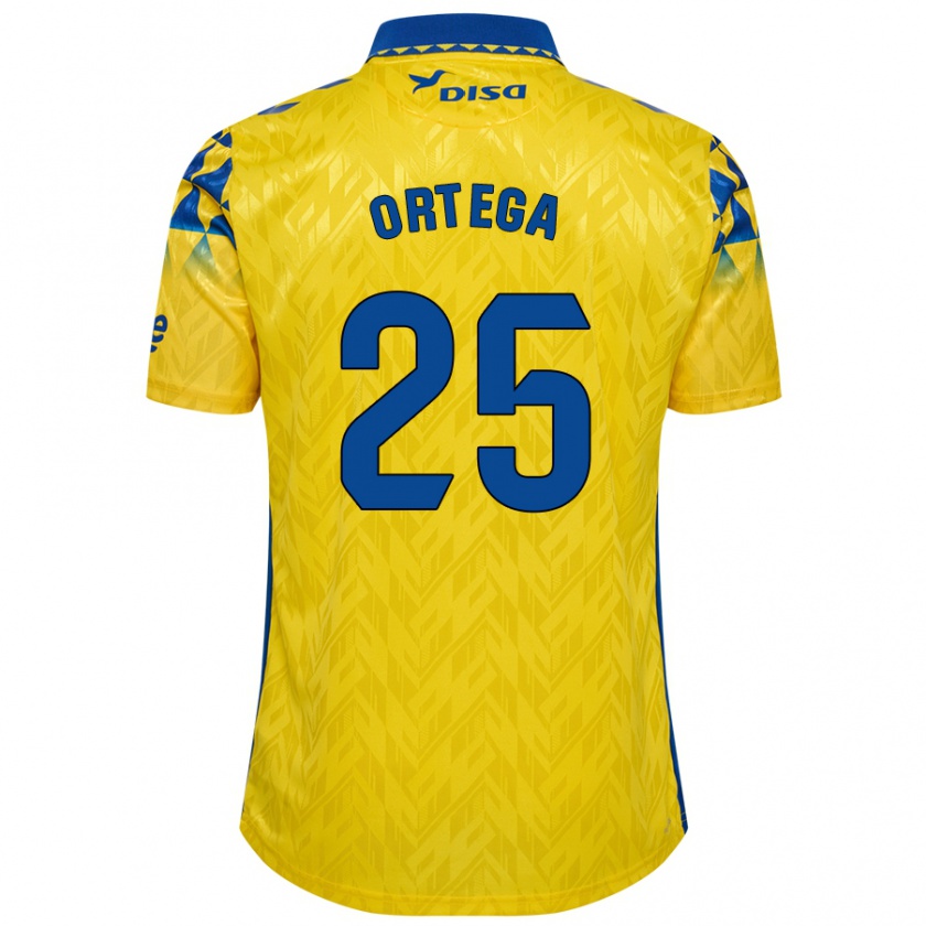 Kandiny Férfi Edián Ortega #25 Sárga Kék Hazai Jersey 2024/25 Mez Póló Ing