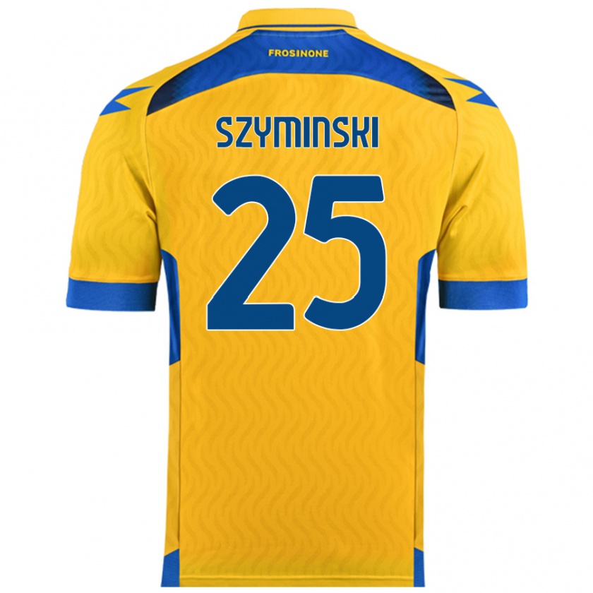 Kandiny Férfi Przemyslaw Szyminski #25 Sárga Hazai Jersey 2024/25 Mez Póló Ing