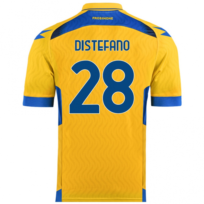 Kandiny Férfi Filippo Distefano #28 Sárga Hazai Jersey 2024/25 Mez Póló Ing