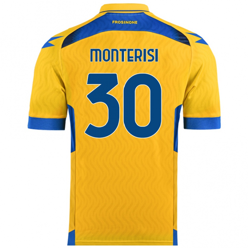 Kandiny Férfi Ilario Monterisi #30 Sárga Hazai Jersey 2024/25 Mez Póló Ing