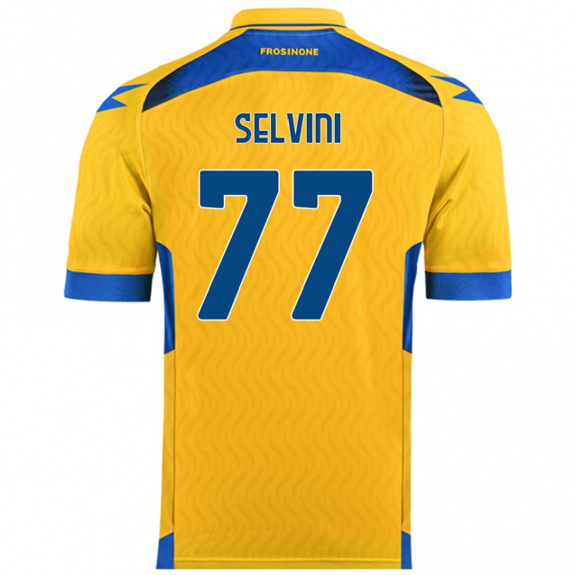 Kandiny Férfi Alessandro Selvini #77 Sárga Hazai Jersey 2024/25 Mez Póló Ing