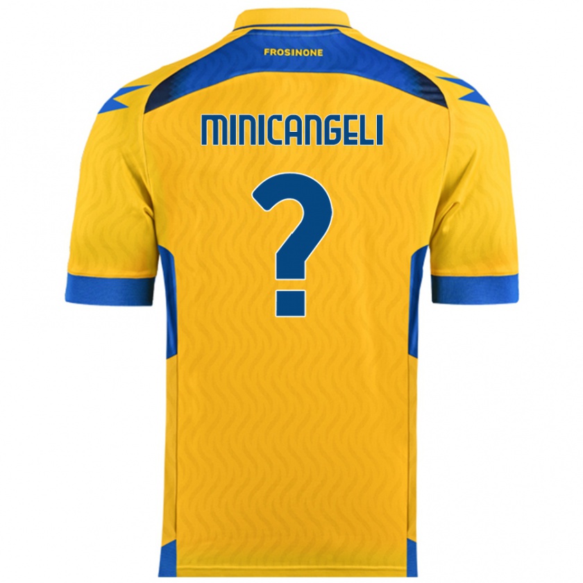 Kandiny Férfi Francesco Minicangeli #0 Sárga Hazai Jersey 2024/25 Mez Póló Ing