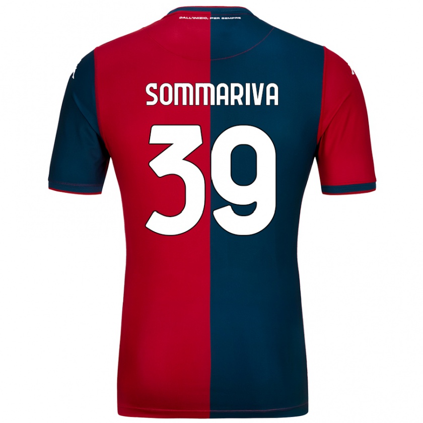 Kandiny Férfi Daniele Sommariva #39 Piros Sötétkék Hazai Jersey 2024/25 Mez Póló Ing