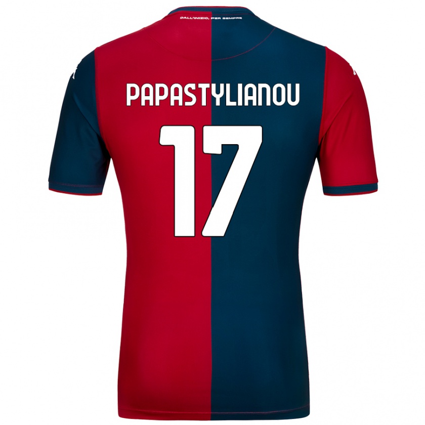 Kandiny Férfi Lysandros Andreas Papastylianou #17 Piros Sötétkék Hazai Jersey 2024/25 Mez Póló Ing