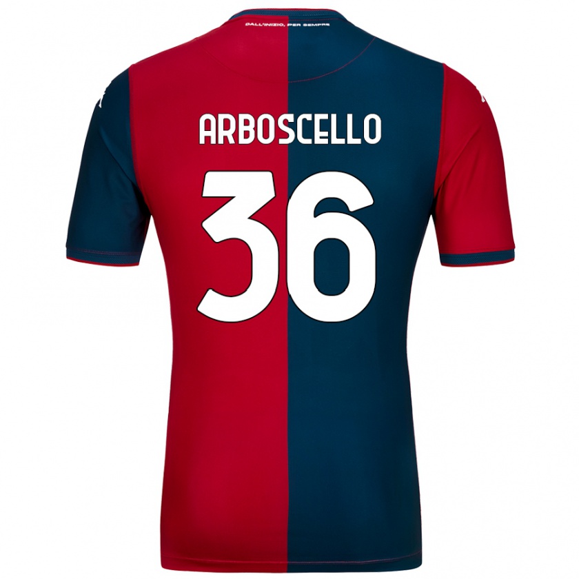 Kandiny Férfi Riccardo Arboscello #36 Piros Sötétkék Hazai Jersey 2024/25 Mez Póló Ing