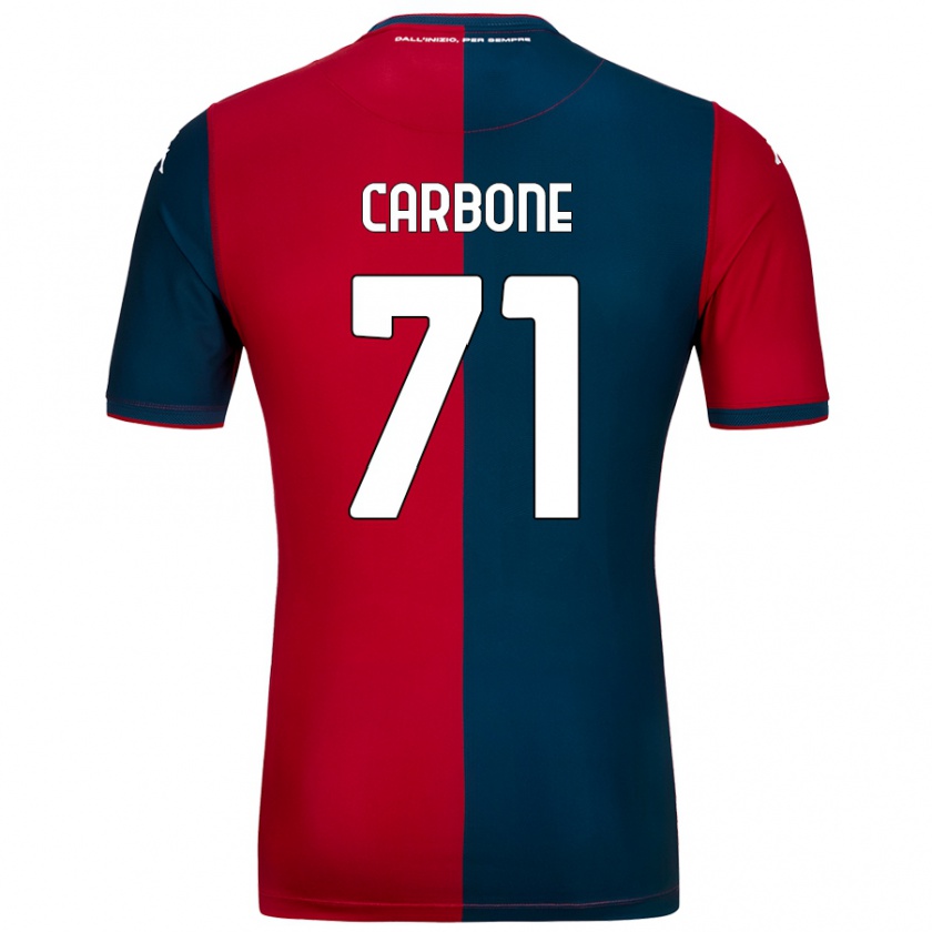 Kandiny Férfi Filippo Carbone #71 Piros Sötétkék Hazai Jersey 2024/25 Mez Póló Ing