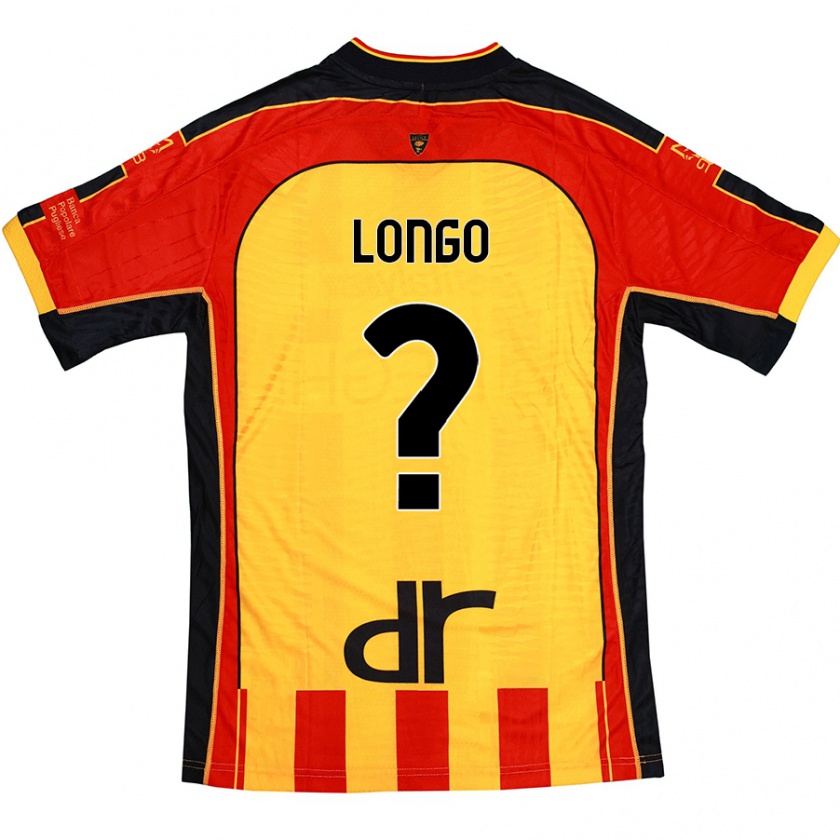 Kandiny Férfi Francesco Longo #0 Sárga Piros Hazai Jersey 2024/25 Mez Póló Ing