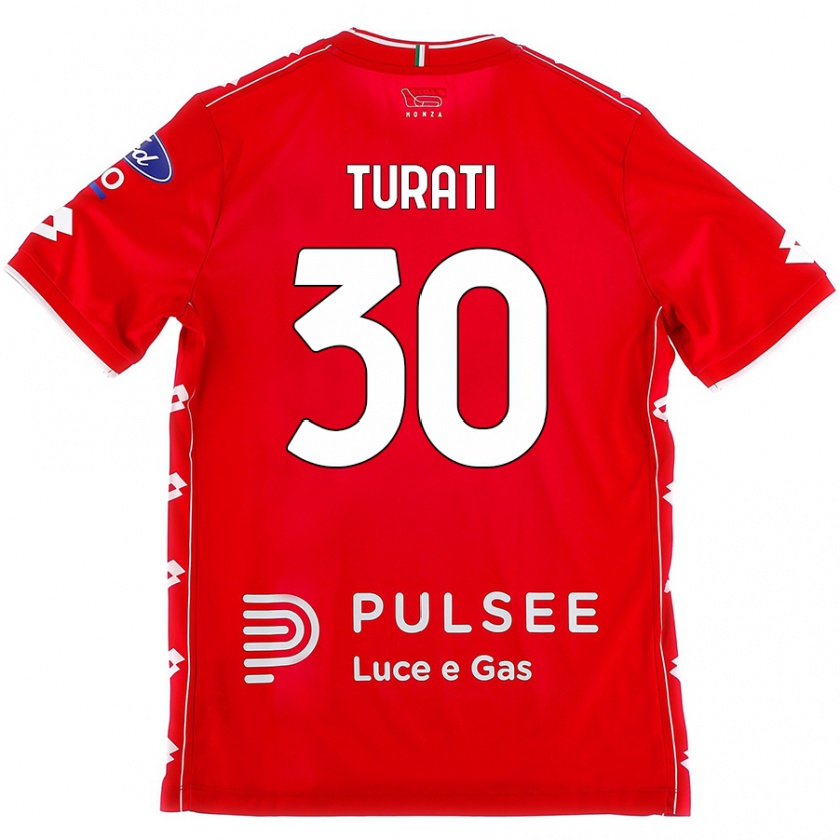 Kandiny Férfi Stefano Turati #30 Piros Fehér Hazai Jersey 2024/25 Mez Póló Ing