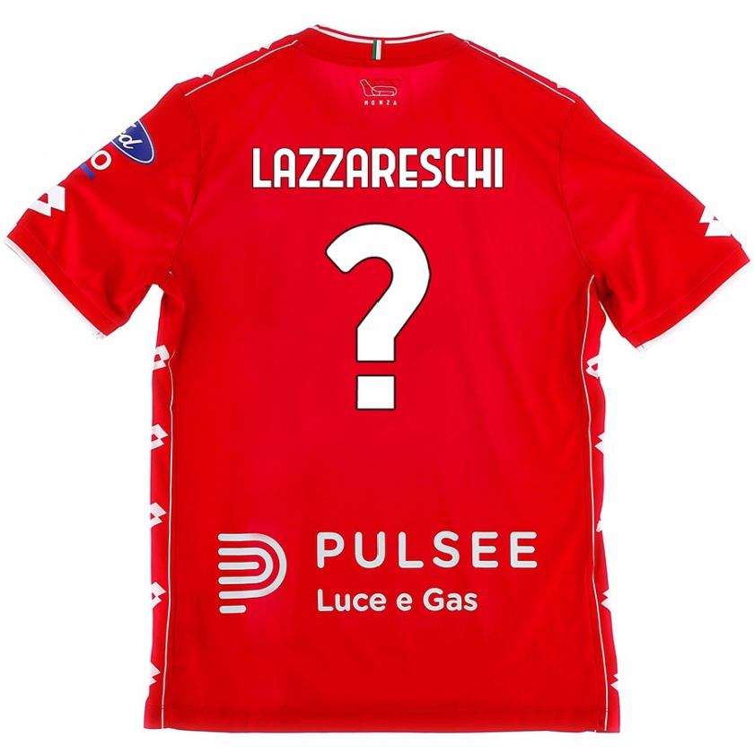 Kandiny Férfi Andrea Lazzareschi #0 Piros Fehér Hazai Jersey 2024/25 Mez Póló Ing