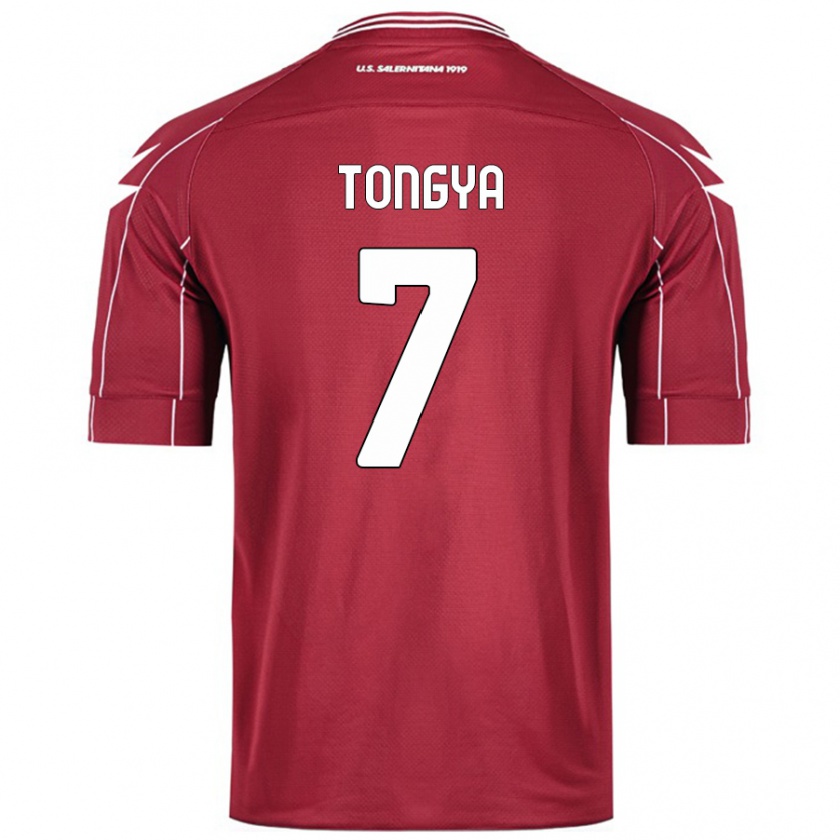 Kandiny Férfi Franco Tongya #7 Burgundia Hazai Jersey 2024/25 Mez Póló Ing