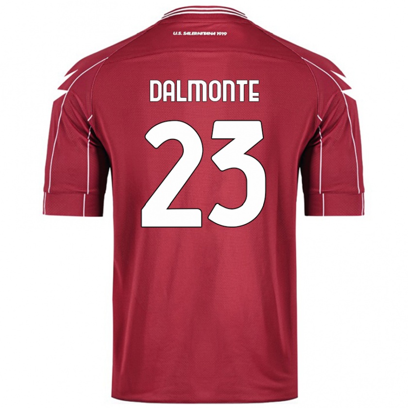 Kandiny Férfi Nicola Dalmonte #23 Burgundia Hazai Jersey 2024/25 Mez Póló Ing