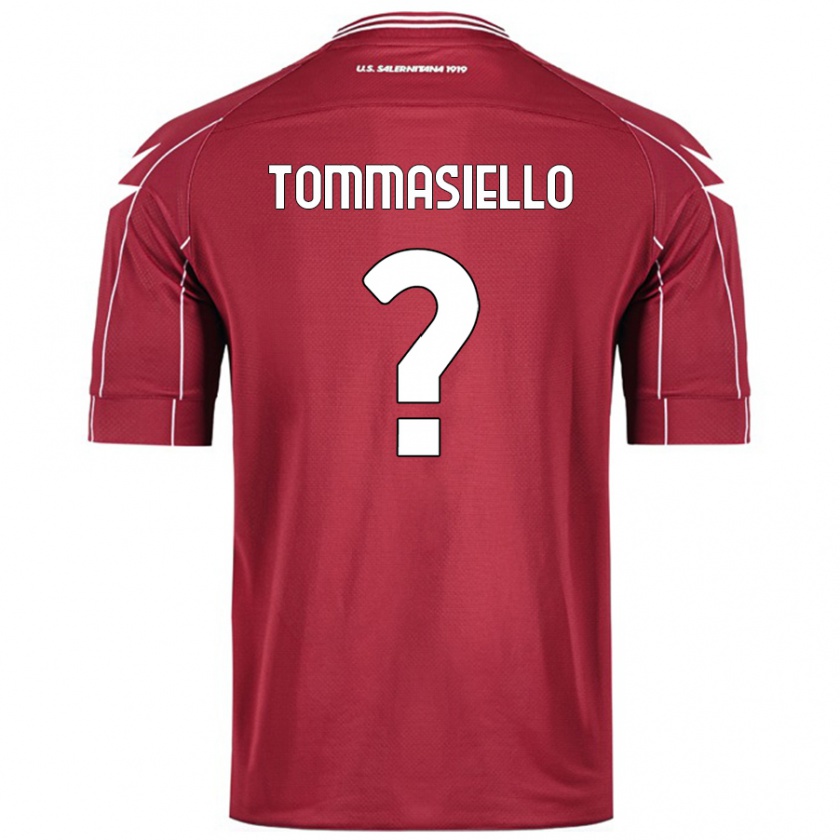 Kandiny Férfi Francesco Tommasiello #0 Burgundia Hazai Jersey 2024/25 Mez Póló Ing