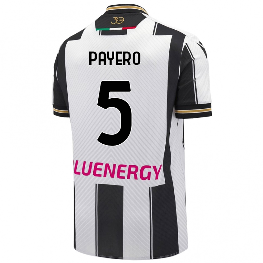 Kandiny Férfi Martín Payero #5 Fehér Fekete Hazai Jersey 2024/25 Mez Póló Ing