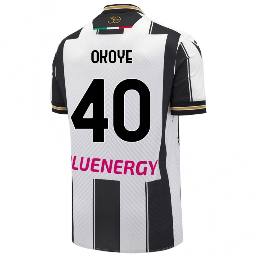 Kandiny Férfi Maduka Okoye #40 Fehér Fekete Hazai Jersey 2024/25 Mez Póló Ing